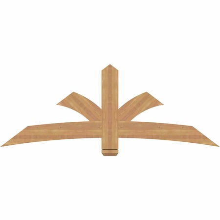 Ekena Millwork Davenport Timber Gable Bracket, Western Red Cedar, 72"W x 27"H x 1 1/2"D x 5 1/2"F, 9/12 Pitch GBW072X27X0206DAV00SWR